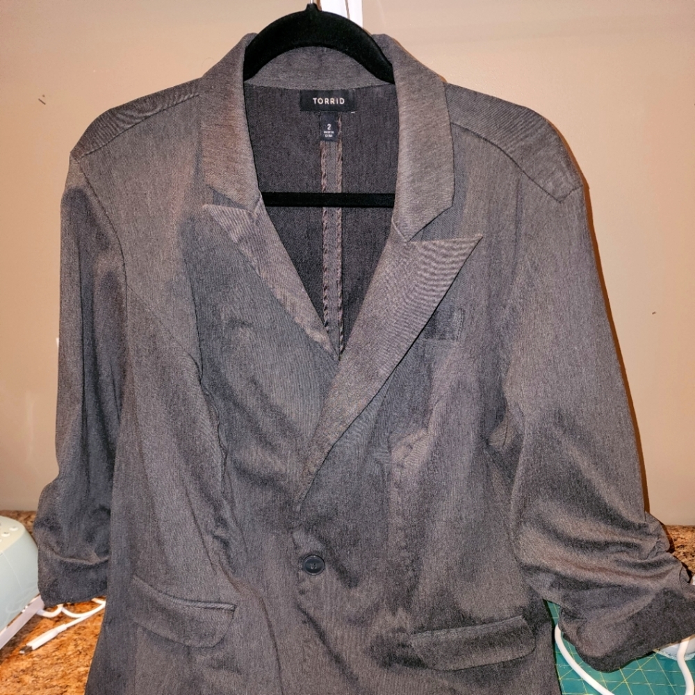 Torrid Heather Gray Blazer